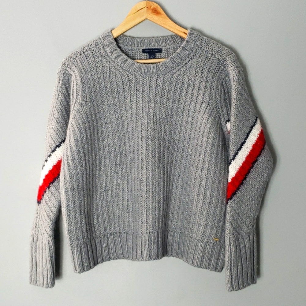TOMMY HILFIGER Womens Small Sweater Wool Alpaca Blend Relaxed Fit